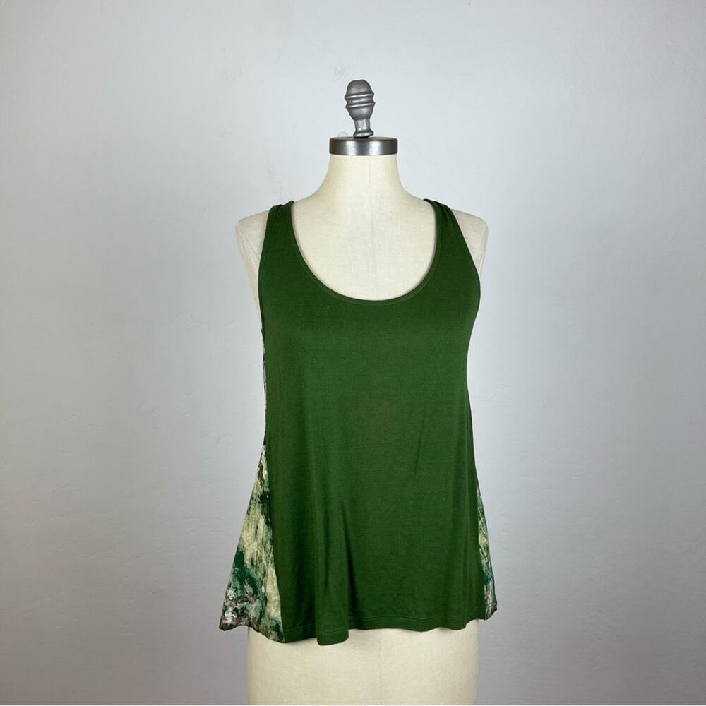 Anthropologie Deletta Speckled Green Tank Top